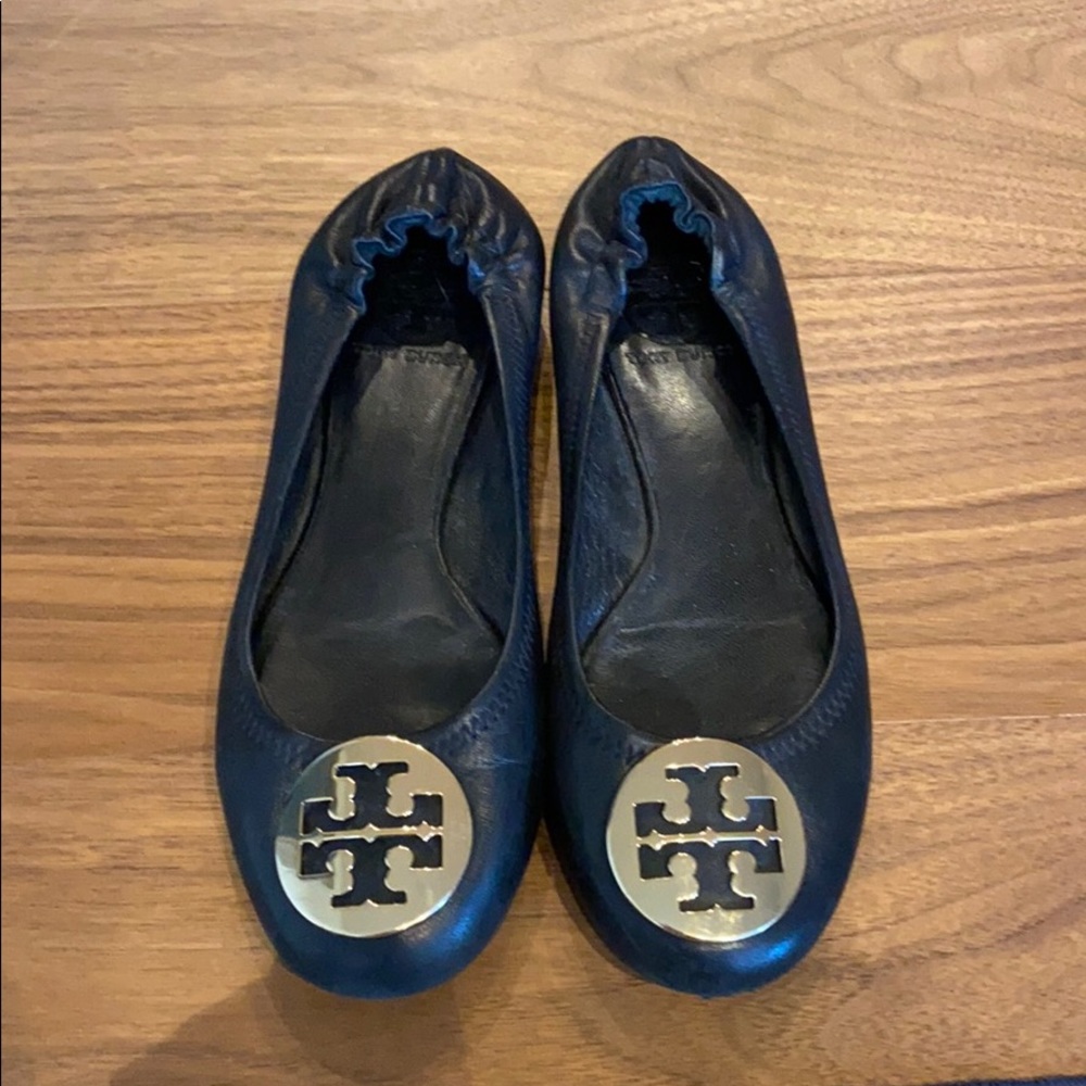 Tory Burch Black Flats